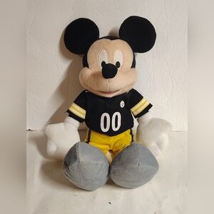 Mickey Mouse NFL Pittsburgh Steelers Plush Stuffed Football Disney 16"
